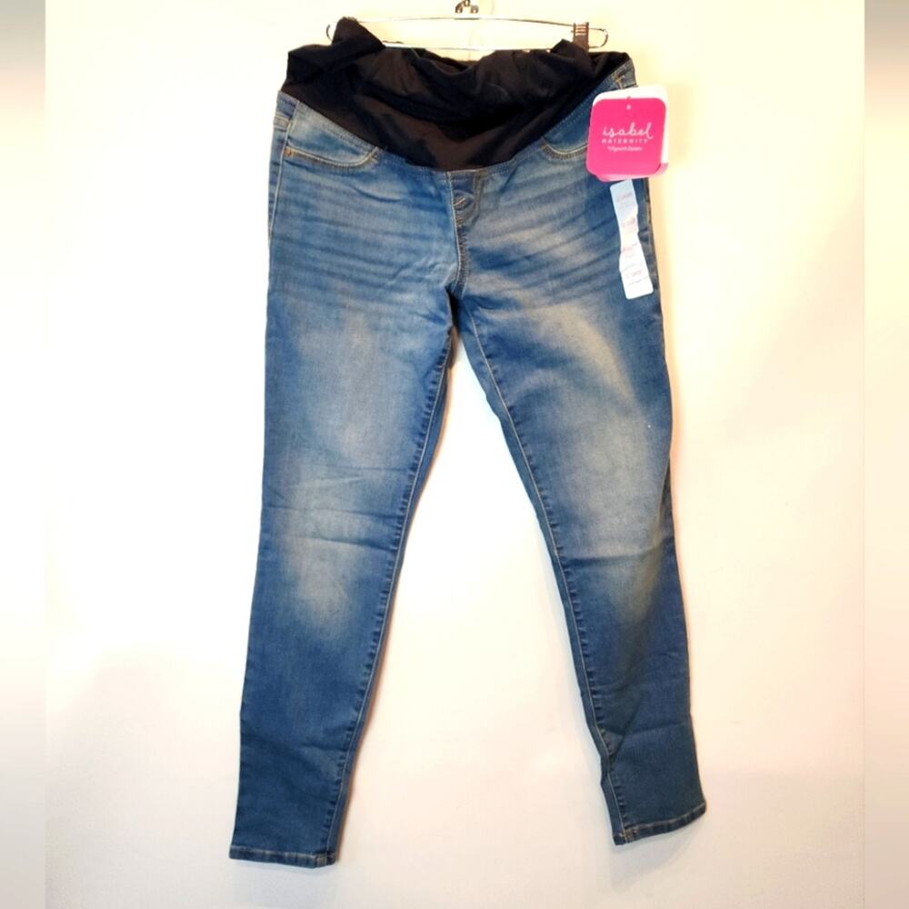 Ingrid Maternity 2/26R Jeans High-Rise Crossover Panel Jeggings Stretch Blue NWT